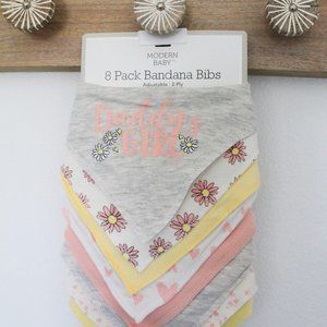 Modern baby 8 PCS baby girl assorted bandana bibs